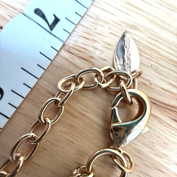 Coldwater Creek Long Layered Gold-Tone Necklace With Multi-Strand Tubular Beads - Picture 4 of 9